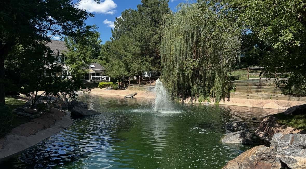 13 of 37. Pond View from Kitchen