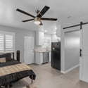 Detached casita offers a private and versatile living space complete with kitchenette and flexible layout. Perfect for extended family, overnight guests, remote work, or a private retreat.