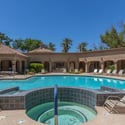 The spacious community pool and spa create the perfect place to relax and unwind, surrounded by professionally maintained landscaping, shaded gathering areas, and resort-style amenities in this desirable Scottsdale community.