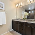 A second full bathroom is located upstairs.