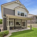 A charming backyard provides plenty of room to play!