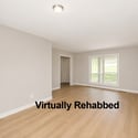 Dining room / living room, virtually rehabbed