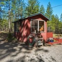 The detached pump house/greenhouse is 12'x8'.