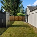 Storage shed, double-gate, and separate single-gate entrance