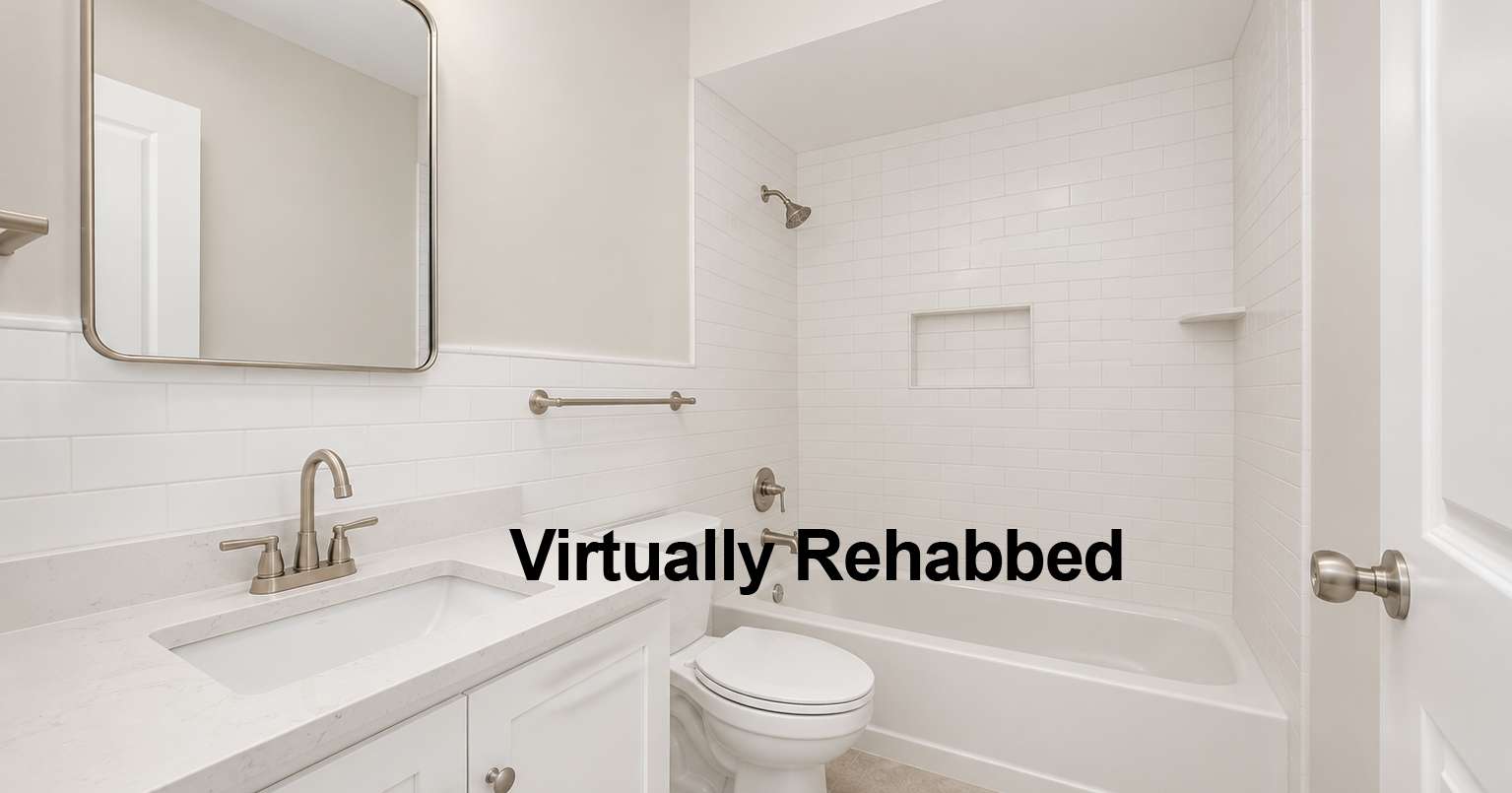 27 of 43. 2nd bathroom, virtually rehabbed