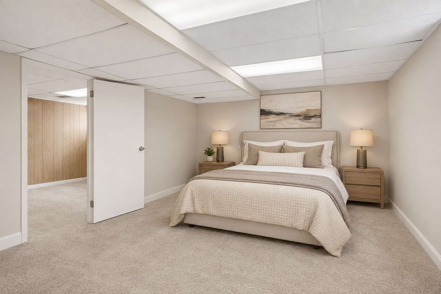 23 of 38. What the basement bedroom could look like