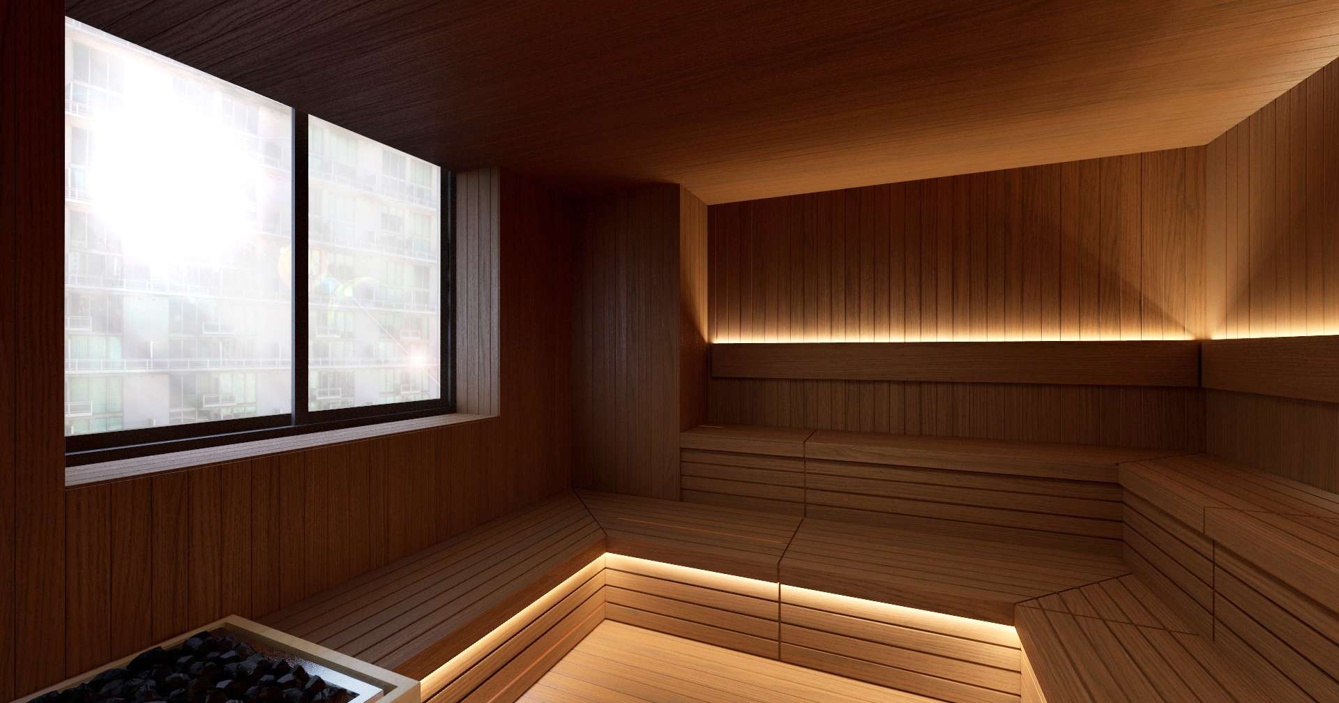 16 of 32. The Sauna at The Standard Residences Brickell Miami