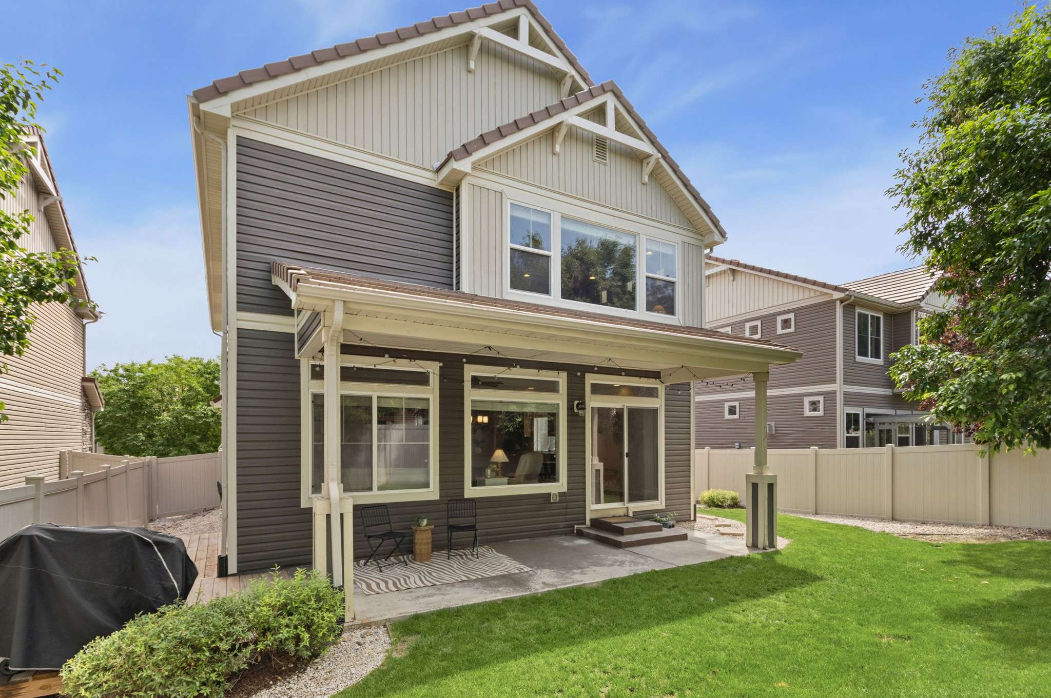 28 of 34. A charming backyard provides plenty of room to play!