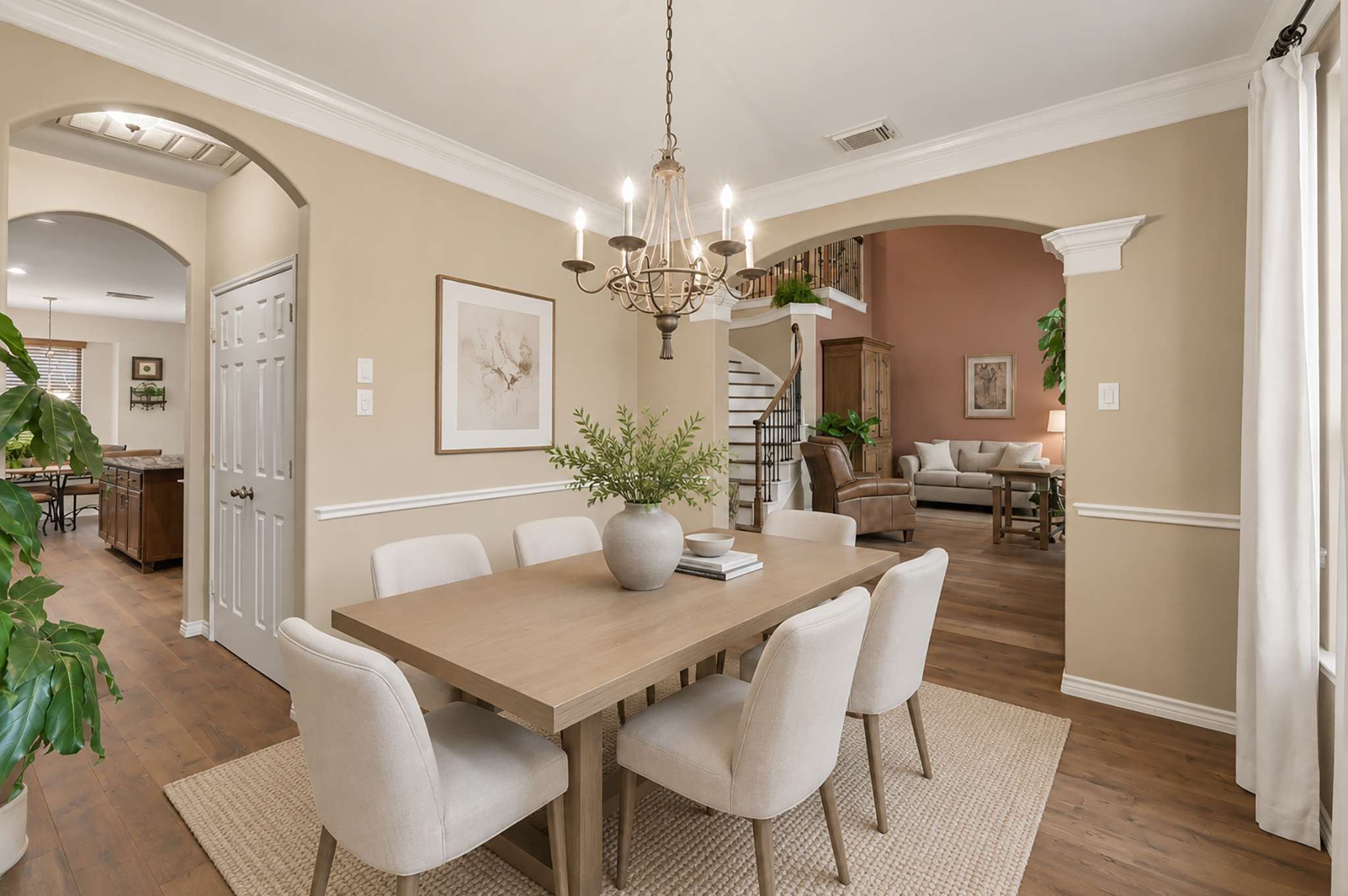 22 of 71. Bright and inviting dining area features a spacious table, natural light, and a seamless flow to the living space.