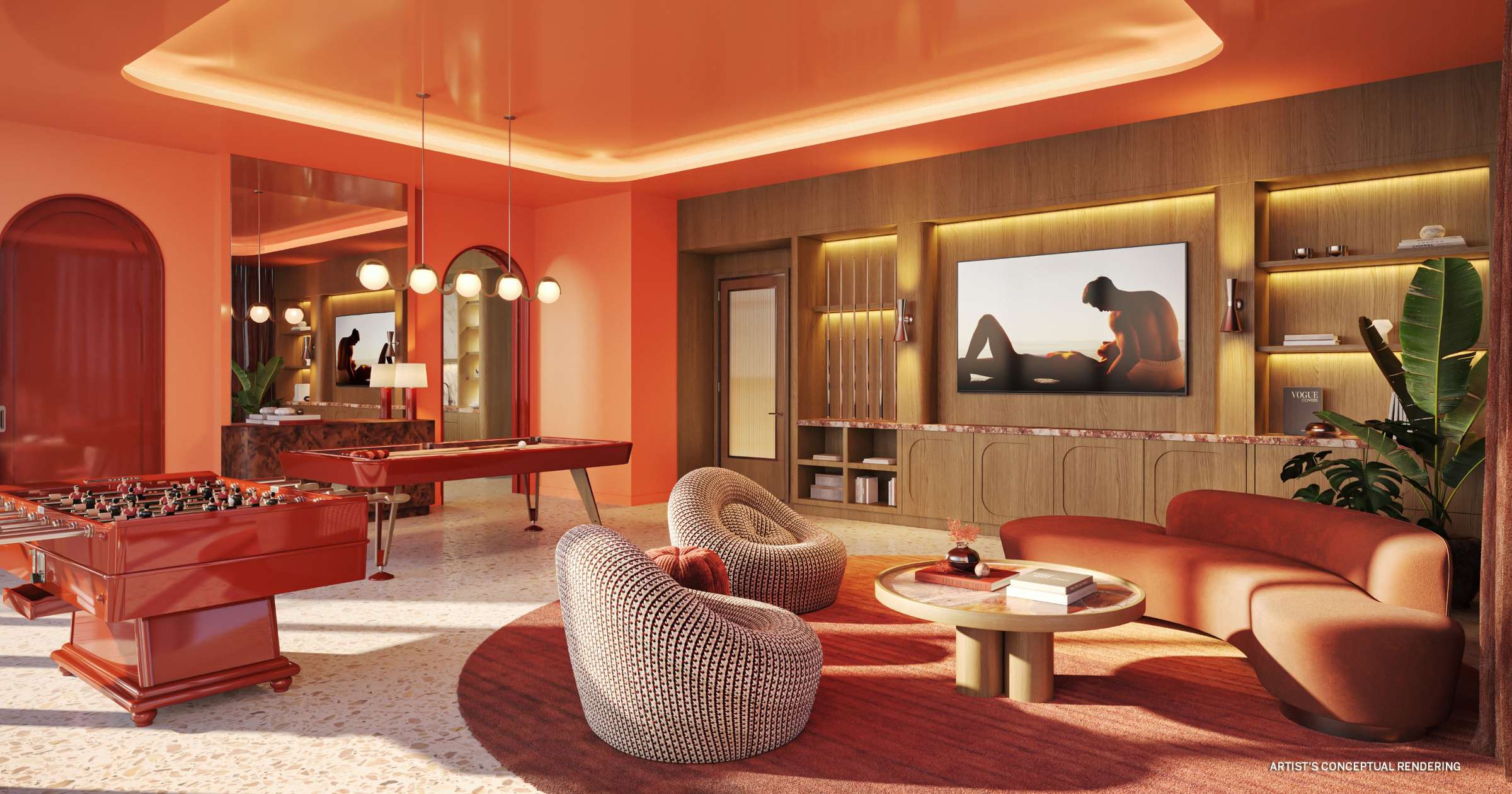 6 of 32. The Entertainment Lounge at The Standard Residences Brickell Miami