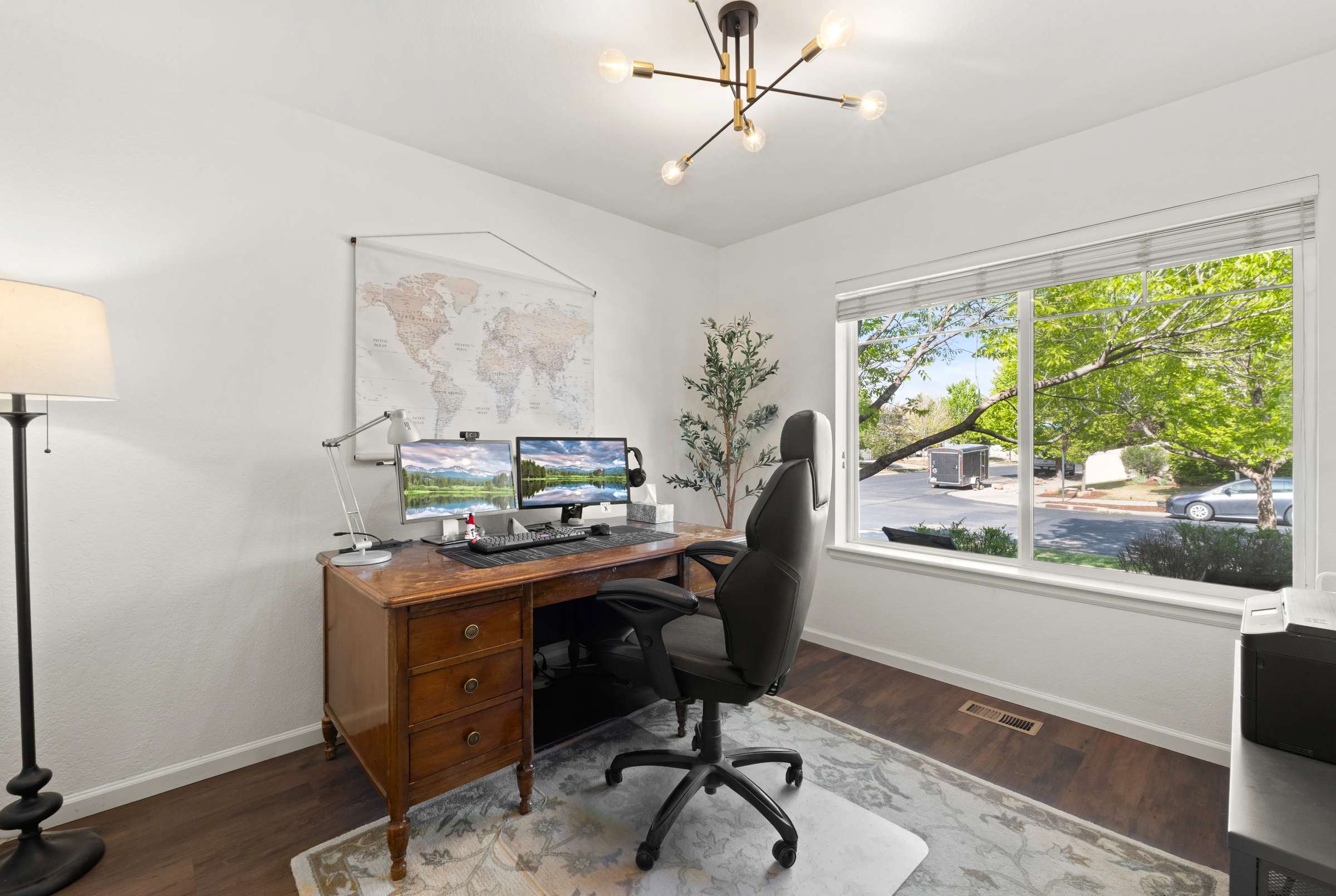 12 of 51. A private enclosed office on the main level creates the ideal work-from-home setup.