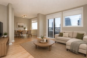 Spacious downtown condo with stunning city views