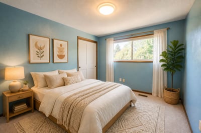 2nd BR Virtually Staged & Closet Door Added
