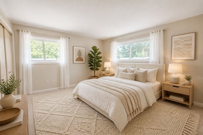 Primary Suite Virtually Staged & Painted