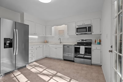 Updated kitchen with quartz countertops