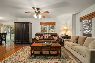 Beautiful wood floors on the main level with lots of natural light.