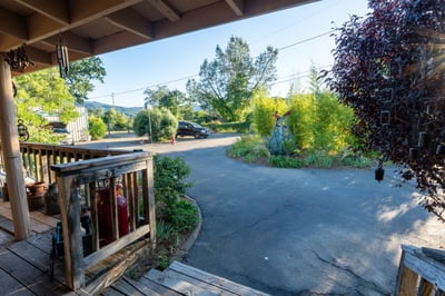 VIEW OF FRONT DRIVEWAY FROM FRONT DECK