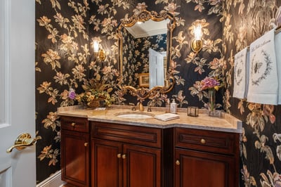 First floor powder room.