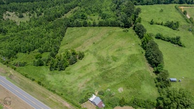 Spacious, gently rolling land bordered by trees, ideal for residential development or a private retreat.