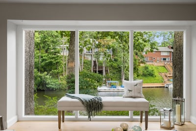 Lake views from living room