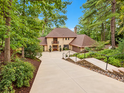 Front of home featuring new heated driveway