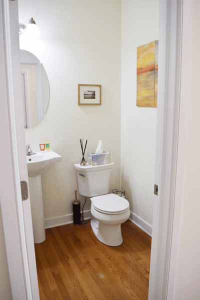 Half Bath w/ Hardwood Flooring