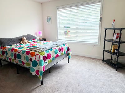 Bedroom 2 w/ Neutral Carpet & Double Door Closet