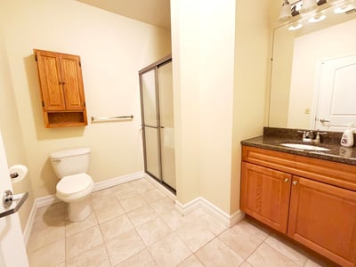 Full Bath w/ Ceramic Tile Floor & Fiberglass Shower