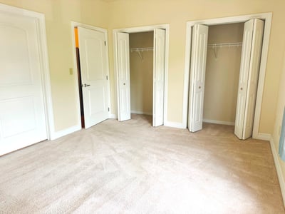 Bedroom 2 with 2 Double Door Closets