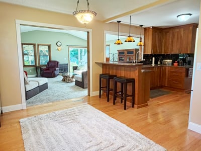 Dining Area View to Kitchen and Family Room
