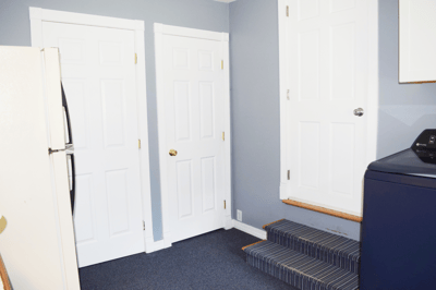 Laundry Rm/Mudrm w/ Deep Pantry Closet w/ Motion Light, Spare Refrigerator, and interior access to 2nd Floor Income Apartment