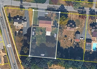 Aerial view of tax map