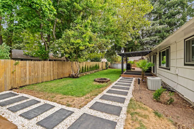 Pathway and Backyard