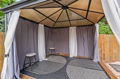 Gazebo and Curtains