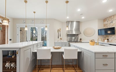 VIRTUALLY STAGED: Lighter colors have been created for the kitchen to reflect a brighter space.