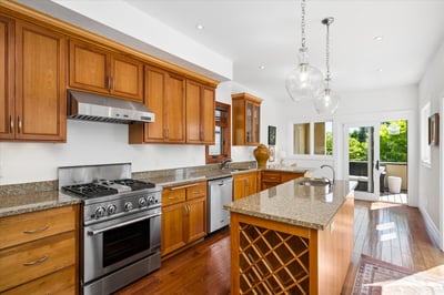 Gourmet kitchen.