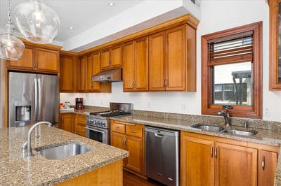 Stainless steel appliances.
