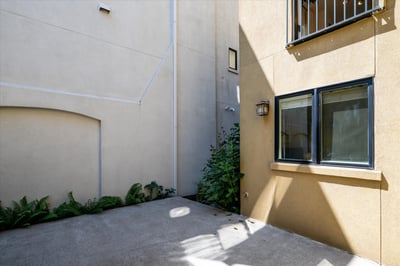 Private patio and garden.