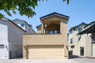 Just above the garage is the wrap-around deck off the kitchen.