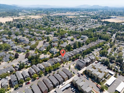 Looking Southeast from the front side of the home toward Riverbend Hospital.