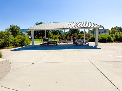 Covered picnic area.