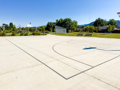 Basketball court.