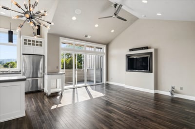 Bright and open living space.