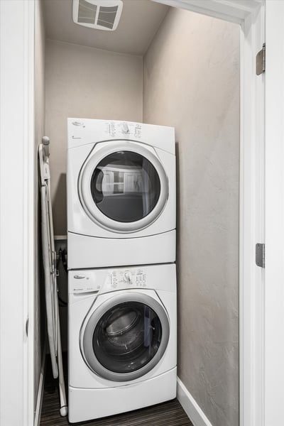 Laundry closet.