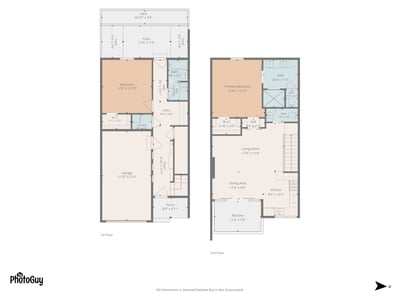 Both main and upper floor plans.