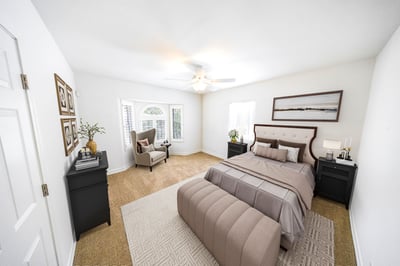 Virtually staged bedroom
