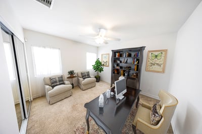 Virtually staged bedroom