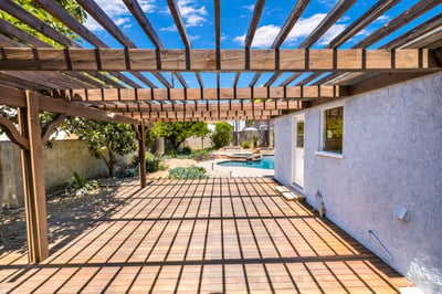 Huge patio and pool area