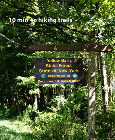 Just 10 minutes to Hiking & Cross-Country Skiing