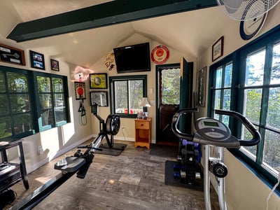 Currently used as a Gym. Has been a guest bunkhouse and artist studio in the past